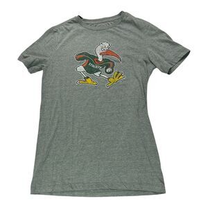 NATIONAL COLLEGIAN Short Sleeve Crew Neck Green University Of Miami Youth Xl